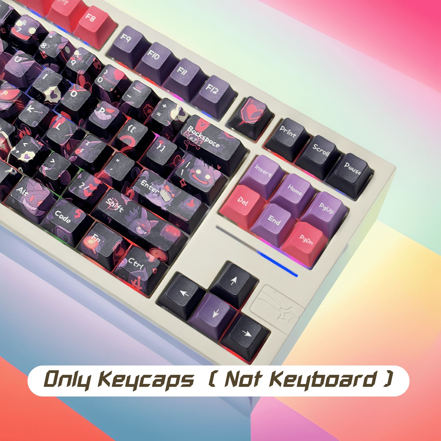 新スタイル 131キーPBTキーキャップセット メカニカルキーボード用 キュートなCherryプロファイル ANSI USレイアウト対応（キーボードのみ）ゲーマー＆キーボード愛好家向け ゲーミングアクセサリー 完璧ギフトセット 61/64/75/84/87/