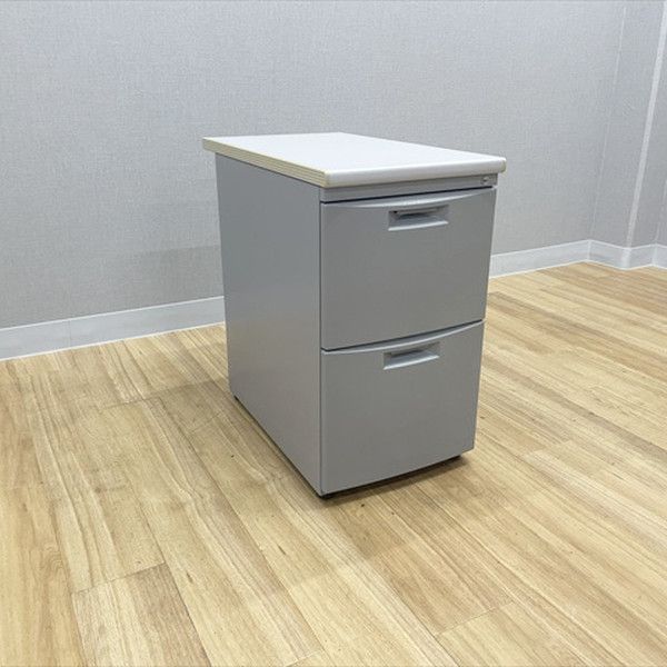 脇デスク 2段 CZ 袖机 イトーキ ライトグレーW