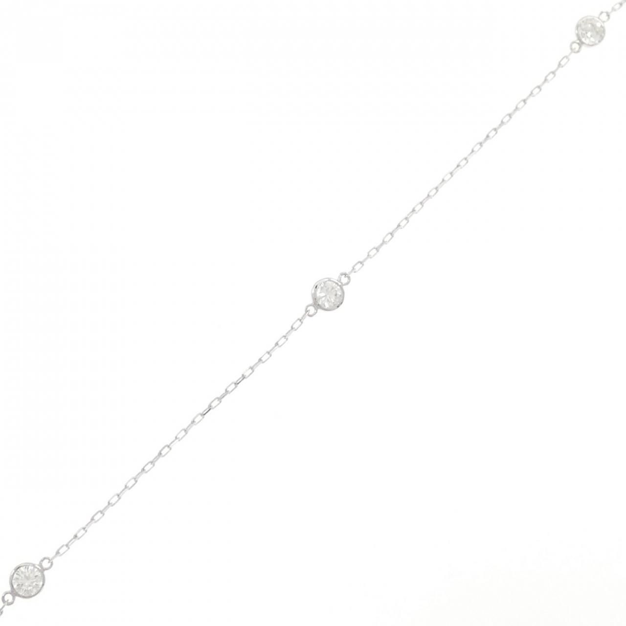K18WG ダイヤモンド ブレスレット 0.25CT