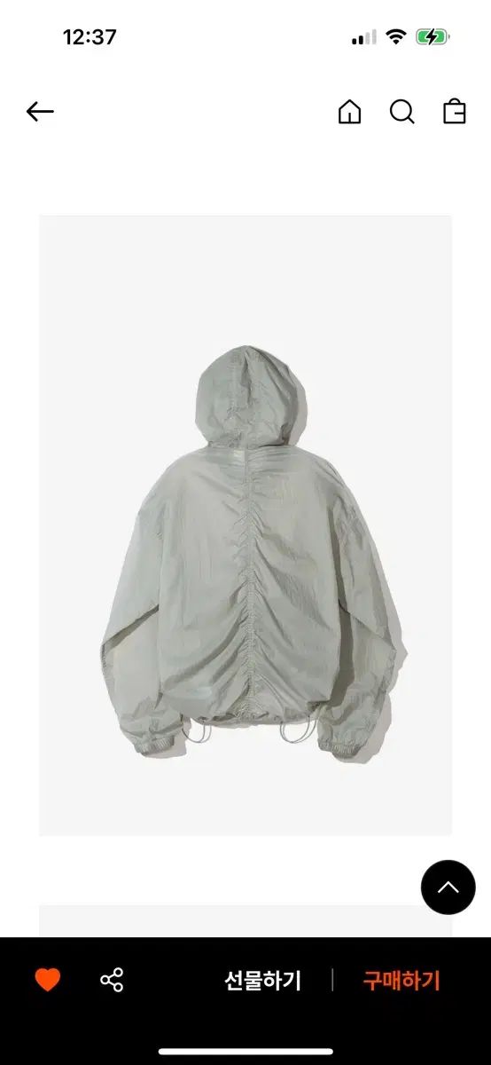 【PARTIMENTO】 Puckering Sheer Hood Zip-up /追跡付 PARTIMENTO
