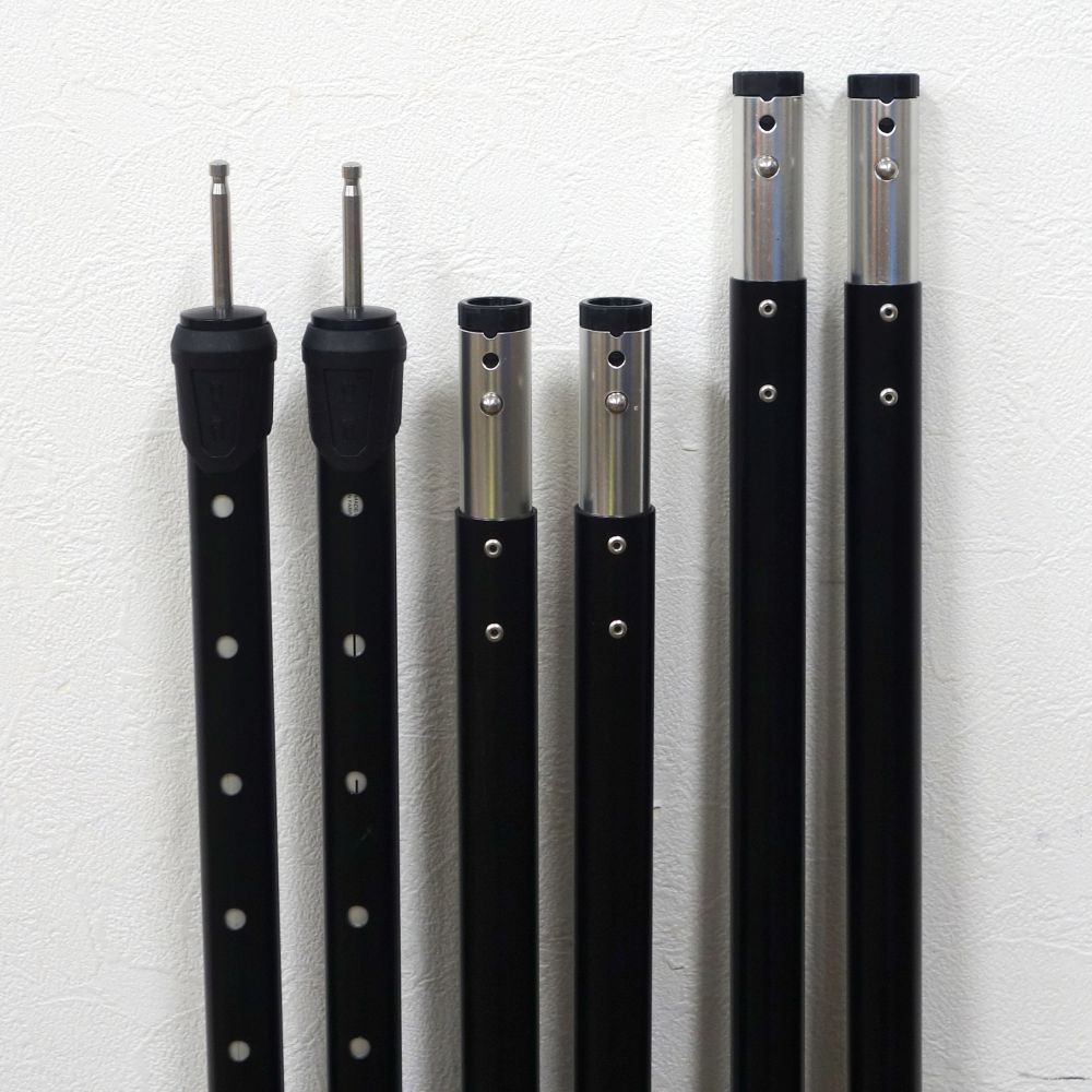 ダック DAC Tarp Pole 3000 Adj Black 2本 アルミ 注文 ダック DAC