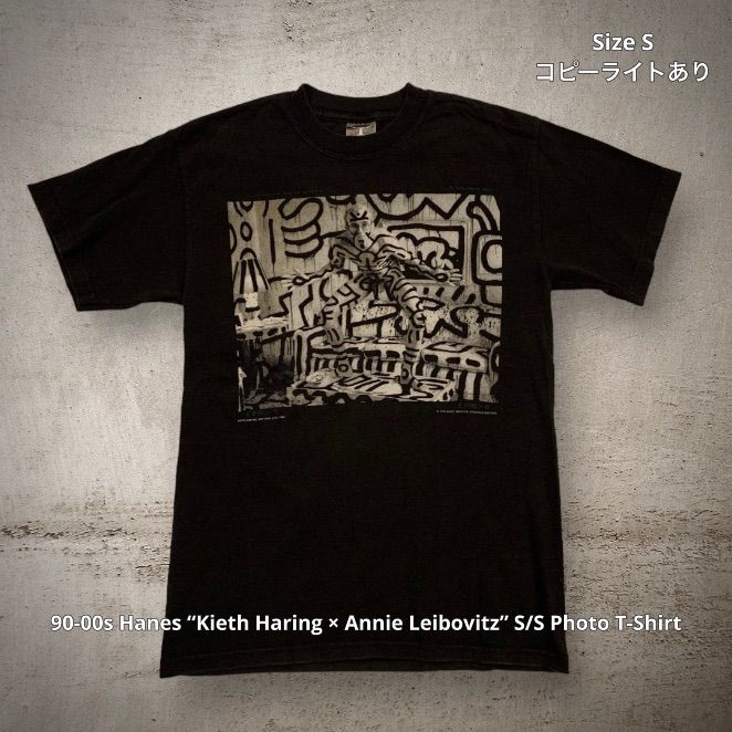 90-00s Hanes “Kieth Haring × Annie Leibovitz” S/S Photo T-Shirt