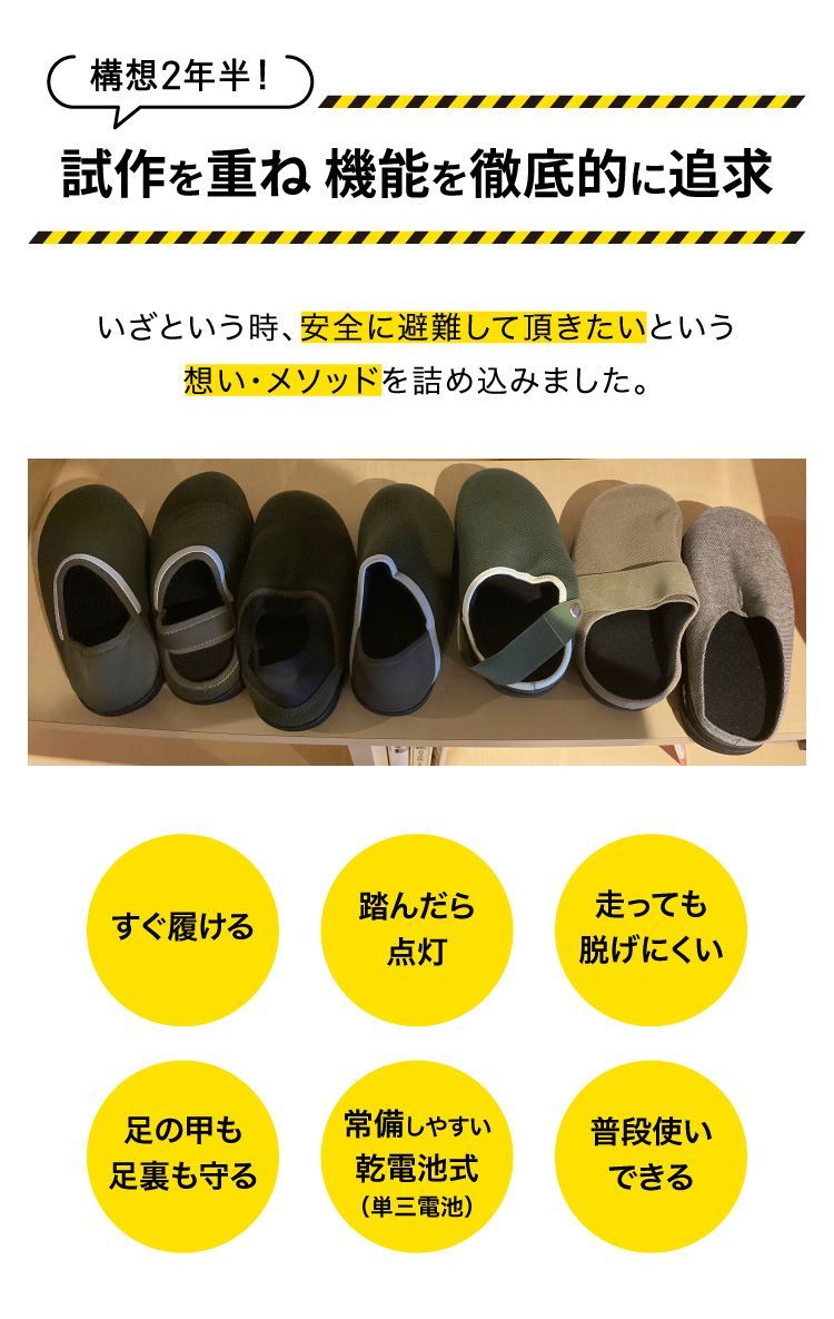 SONAENO 防災ライトルームシューズ