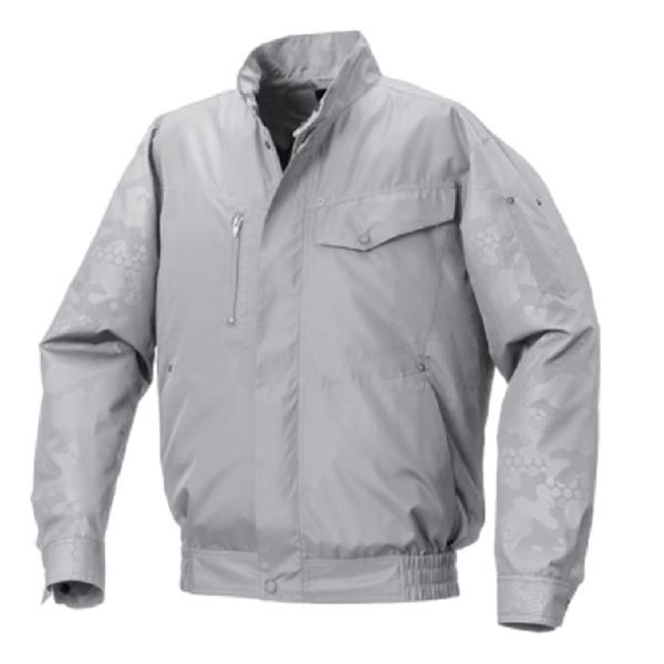 KU92000 空調服 R ポリエステル製 エンボスプリント 服のみ グレー&times;グレーエンボス LL