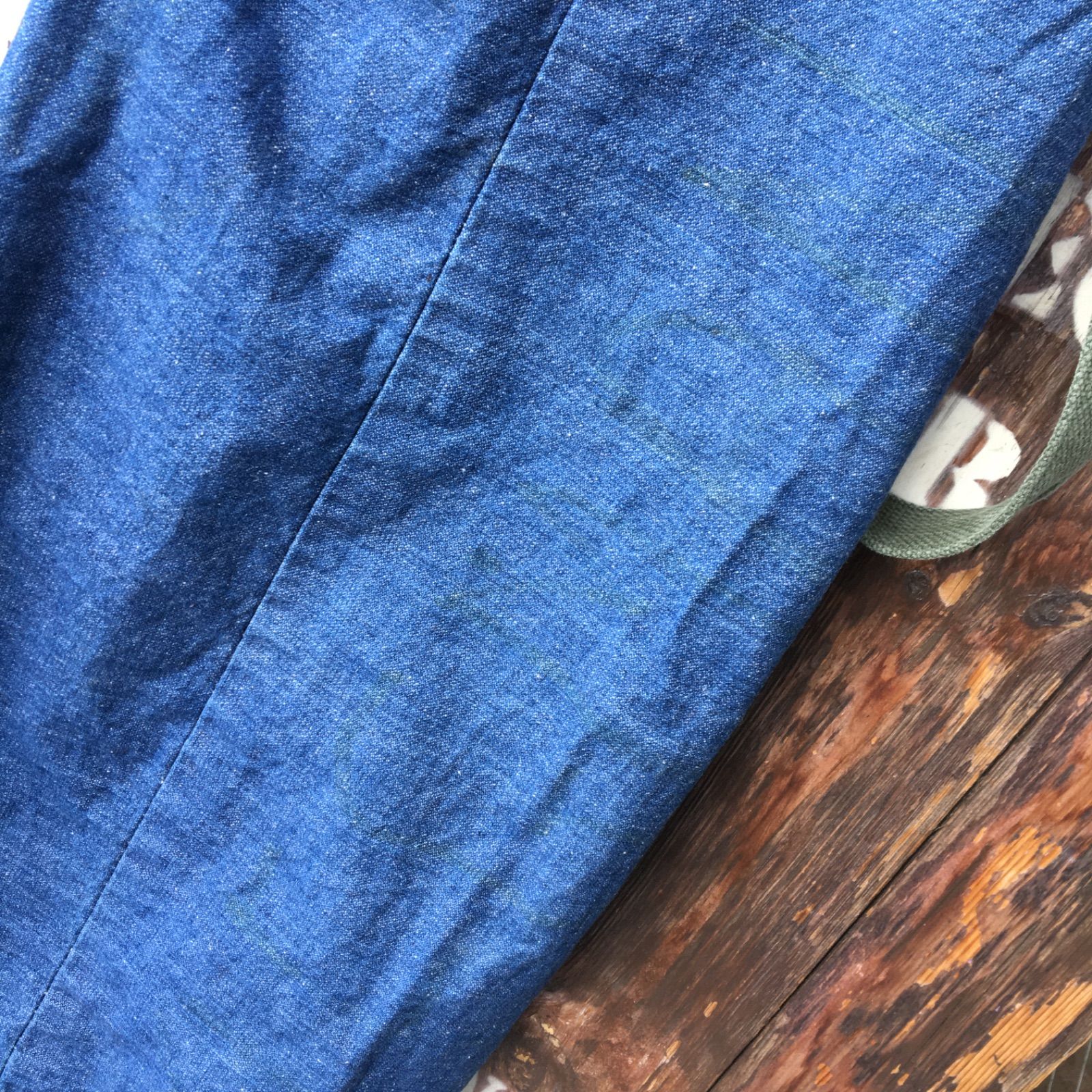 70s Vintage Local Made Denim Duffel Bag ビンテージ デニム ダッフルバッグ ミリタリー 民間用