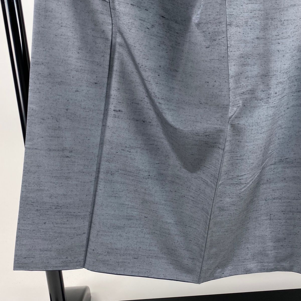 男着物 身丈149cm 裄丈74cm L 袷 紬地 ますいわ屋 灰色 正絹 秀品