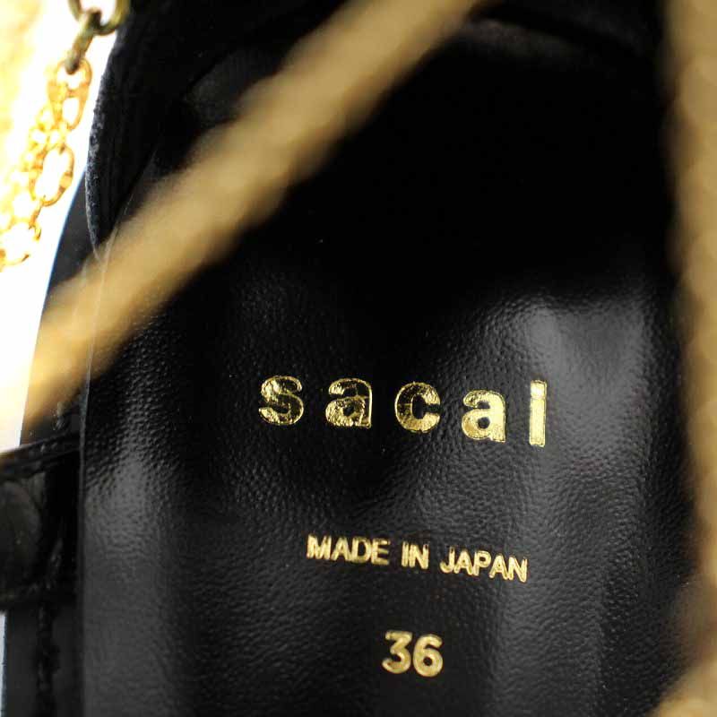 サカイ sacai 20SS サンダル ロング レザー シャークソール チェーン