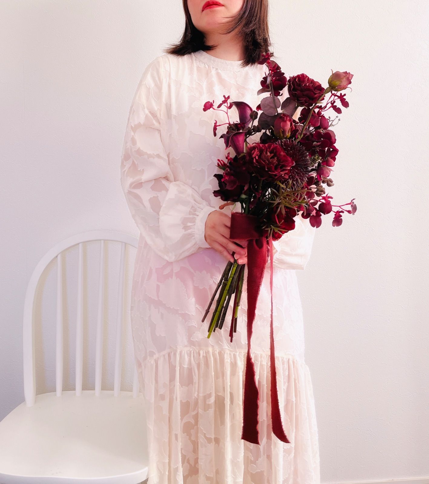 ウェディングブーケ ブートニア アーティフィシャルフラワー ピンク