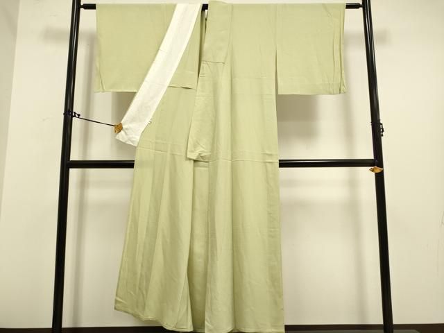 平和屋着物○上質な色無地 利休茶色 正絹 逸品 AABA1304ph