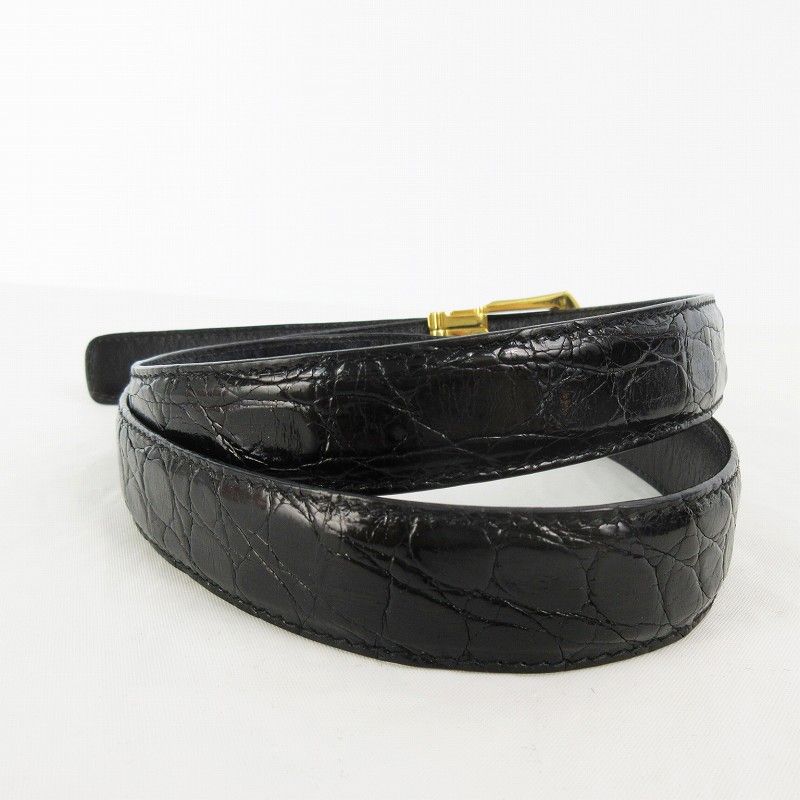 サルヴァトーレフェラガモ Salvatore Ferragamo ベルト クロコ 型押し