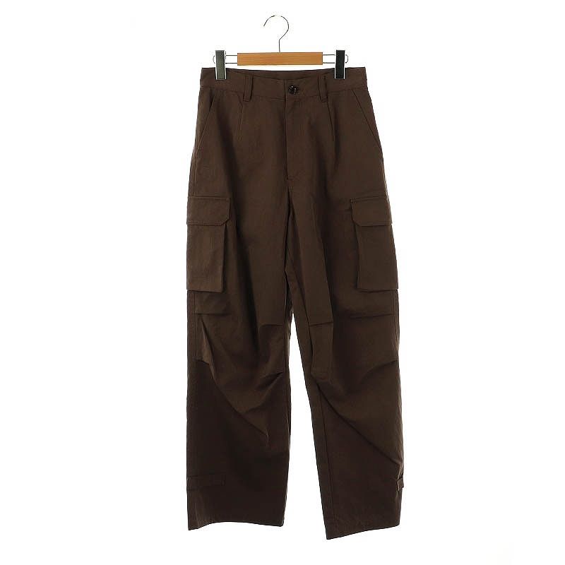 グレースコンチネンタル GRACE CONTINENTAL 24AW ツイルカーゴパンツ ジッパーフライ 36 ブラウン |DO OS