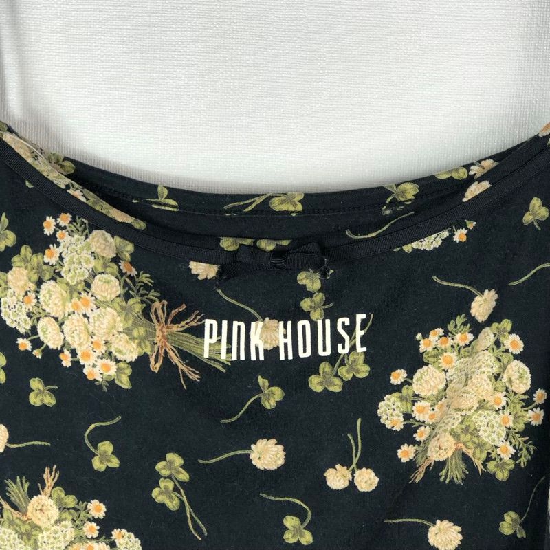 ピンクハウス PINK HOUSE キャミソール 黒 花柄 Lサイズ 871136