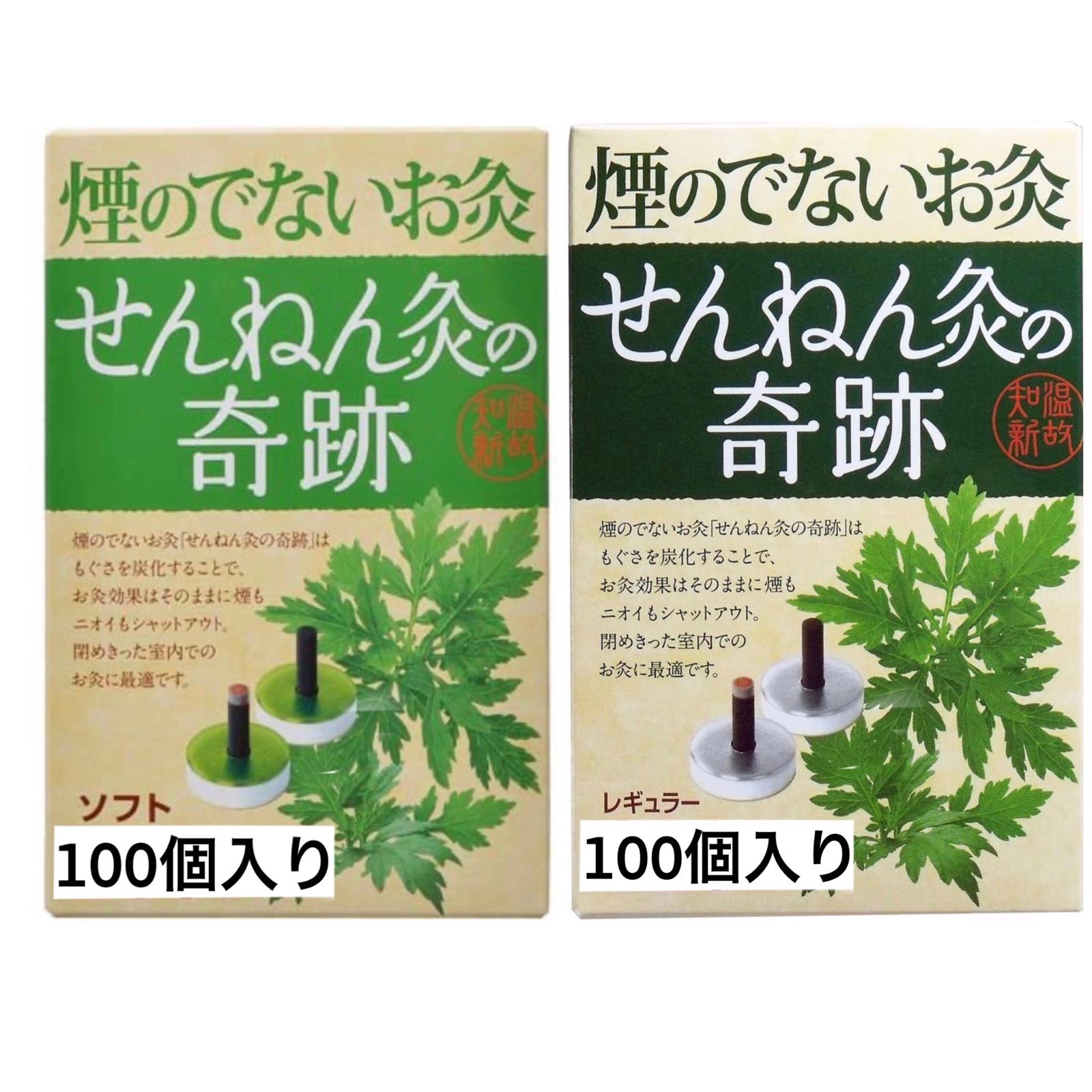 煙のでないお灸 せんねん灸の奇跡 レギュラー 100点 - 本