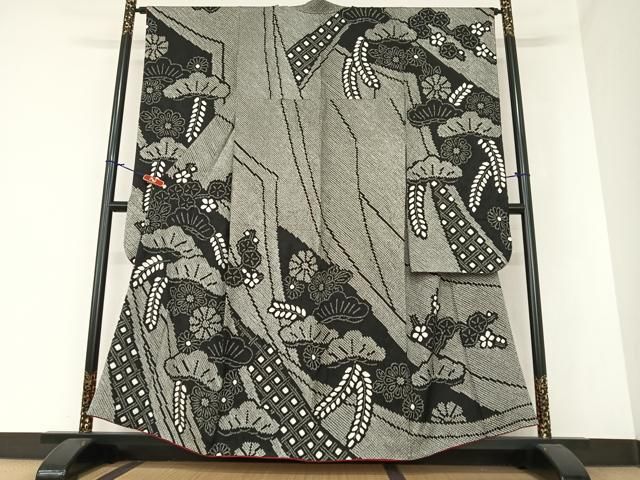 平和屋着物○豪華振袖 総絞り 桐文 正絹 逸品 AAAY9878ck