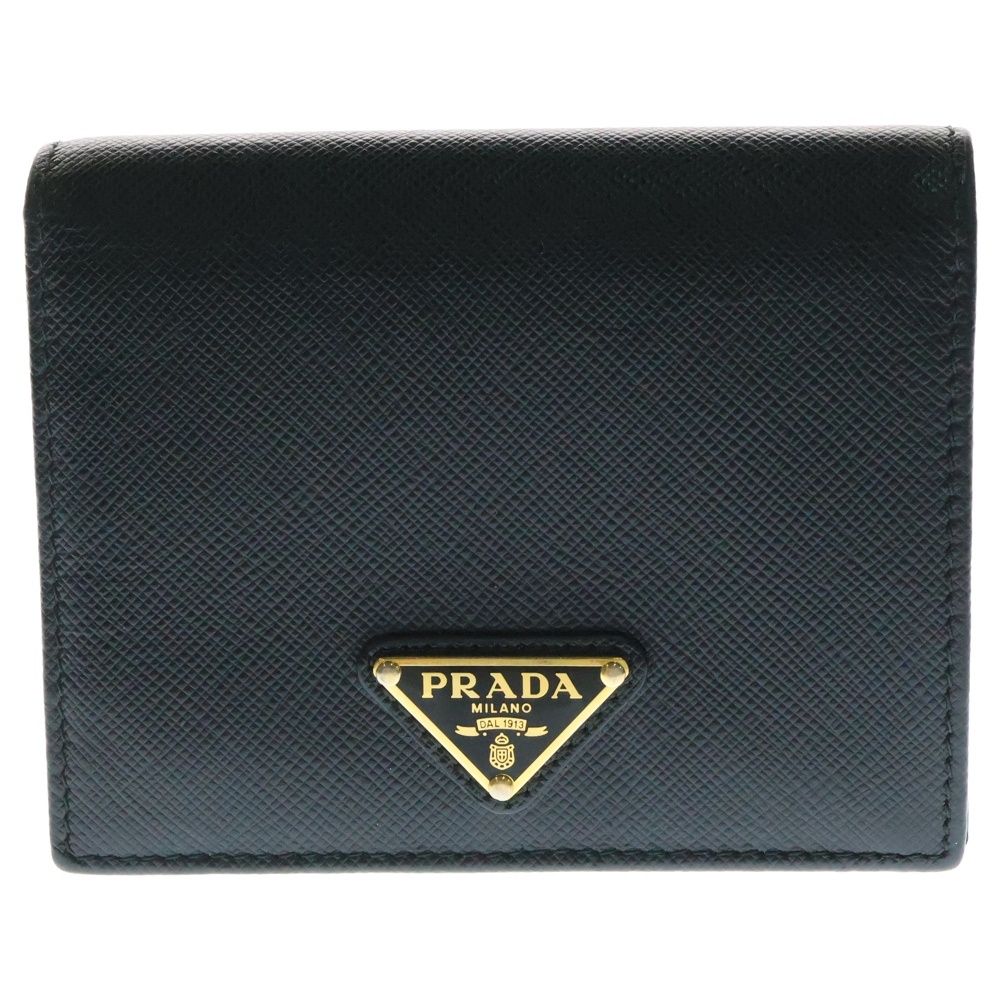 PRADA プラダ サフィアーノ Wホック 折り財布 トライアングルロゴ 黒 imgrc0106433701.jpg