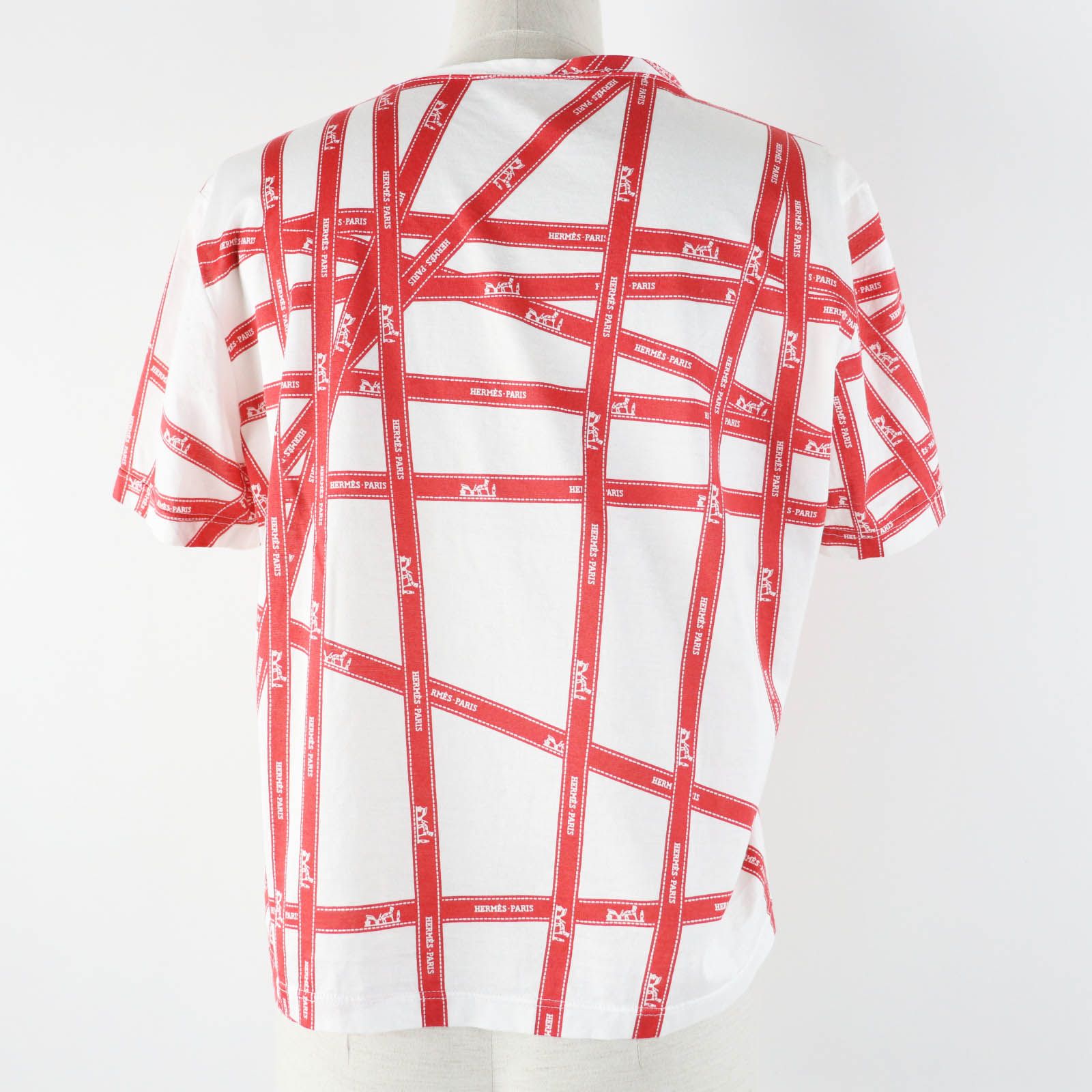 美品【HERMES】エルメス　ボルデュックリボン Tシャツ　M マルジェラ期 美品◎HERMES エルメス ヴィンテージ マルジェラ期 ボルデュック