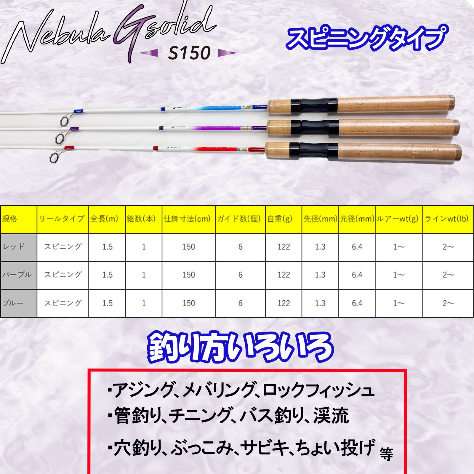 トラウトロッド新商品UNICITE アジング落とし込みマルチロッド3本