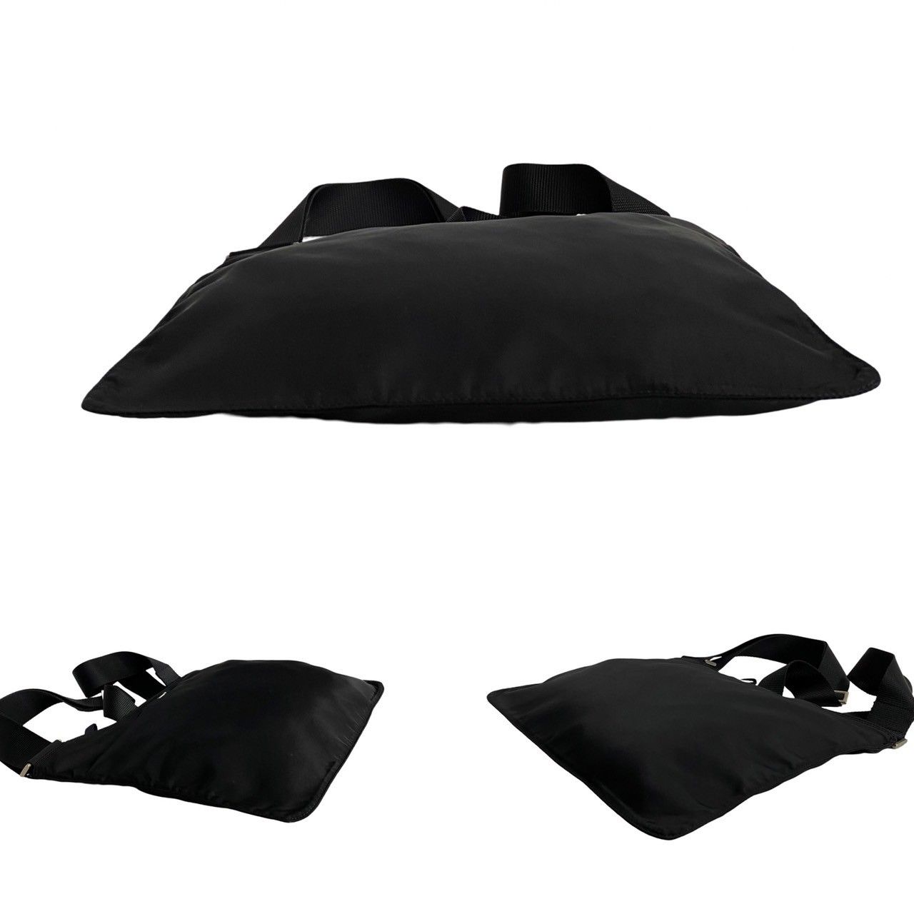 極 美品 PRADA プラダ 三角ロゴ 金具 ナイロン ミニ ショルダーバッグ