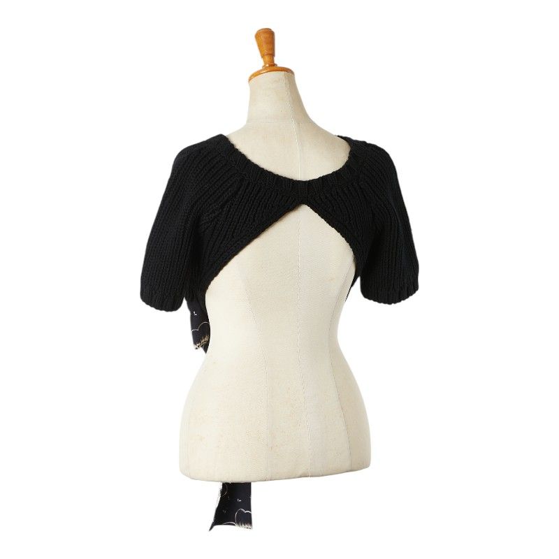 ヴァレンティノ フラワー 花柄 ニット サイズ：XS ブラック ホワイト  