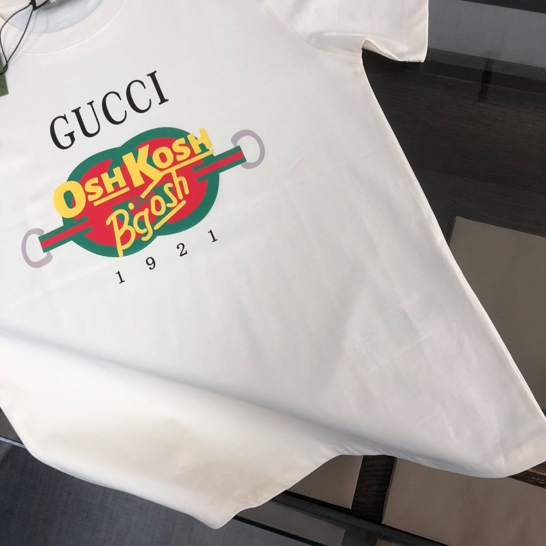 本日限定特価】GUCCI 春夏カップルTシャツ ブラック/ベージュ