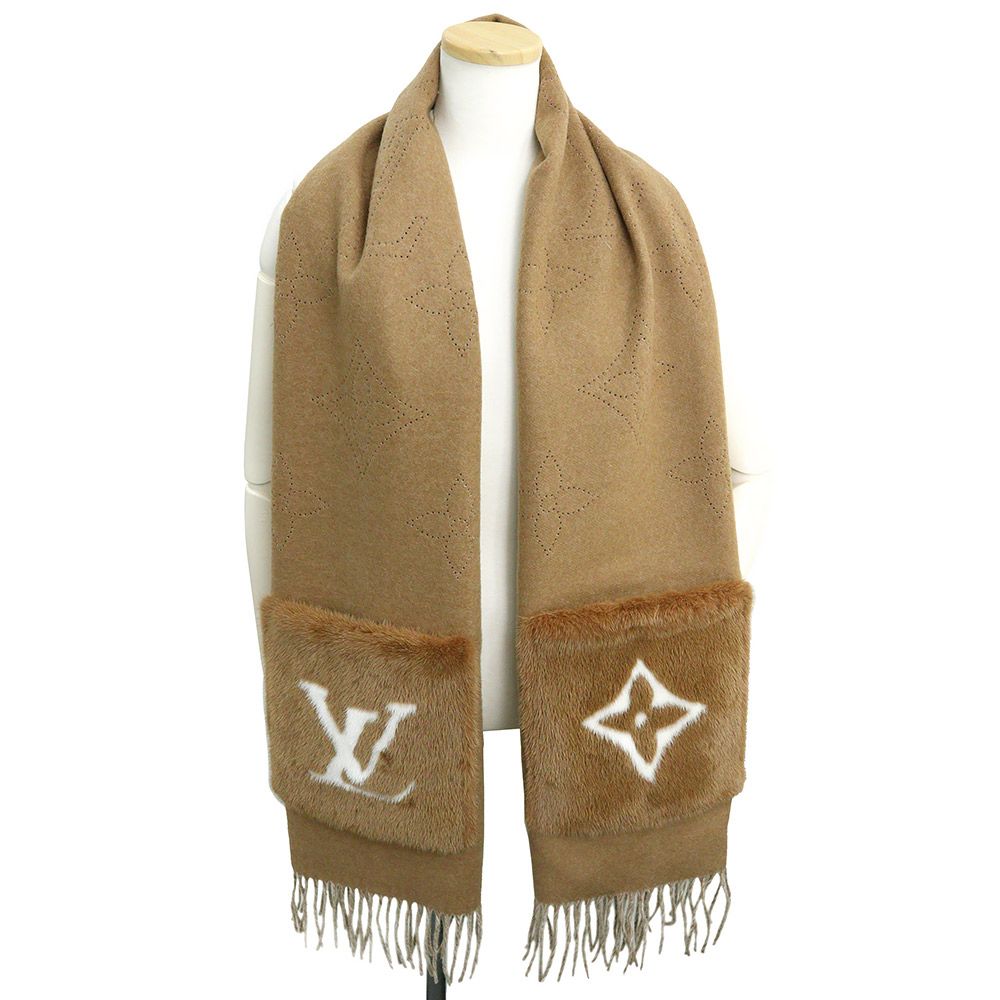 ルイ ヴィトン エシャルプ カシュ ヴィゾン LV コージー マフラー カシミヤ 100％ ミンク ブラウン 茶 M77736 LOUIS  VUITTON（新品・未使用品） - メルカリ