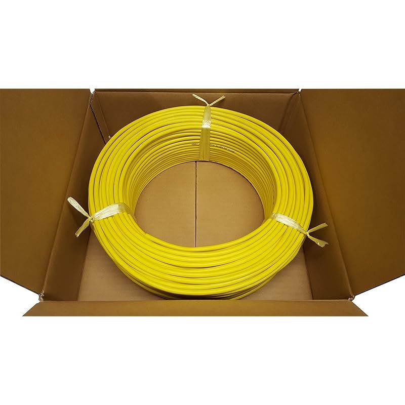 日本製線 高性能ギガビット伝送対応LANケーブル （Cat6) 100m巻(黄色) 0.5 - 4P NSGDT6 (YW) (100)