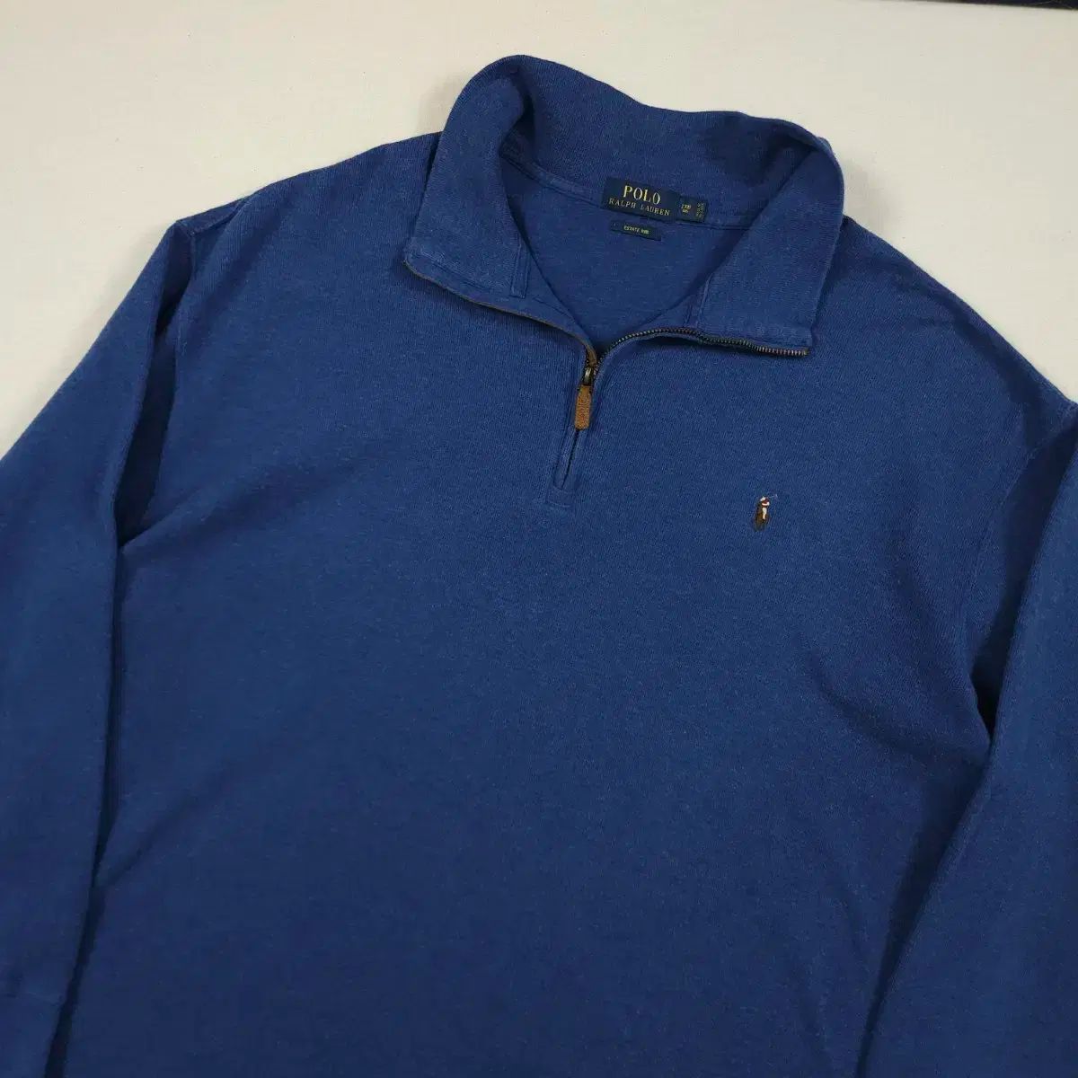 【雷市場（ポンジャン）商品韓国直送】 ポロ Ralph Lauren(ラルフローレン) ハーフジップアップ ニット セーター 青 マルチポニー 2XB （ 110 ）