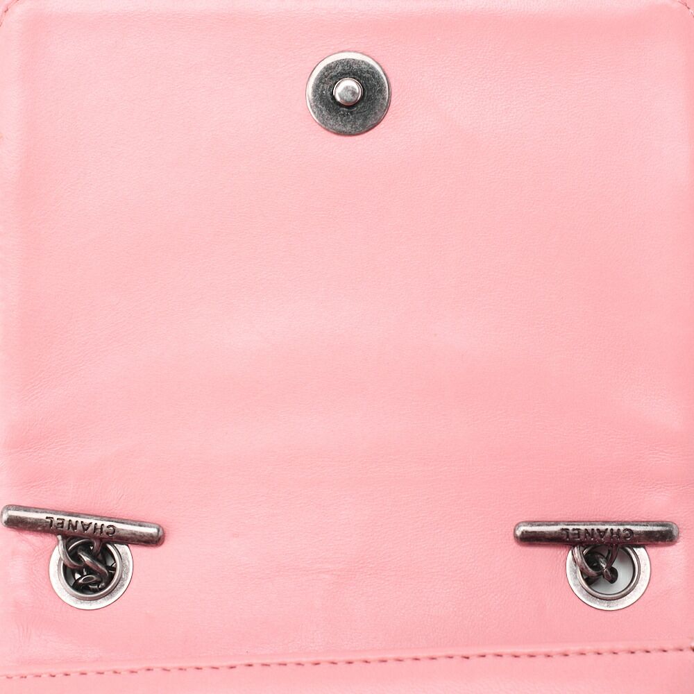 ラムスキン×プラスチック ピンク