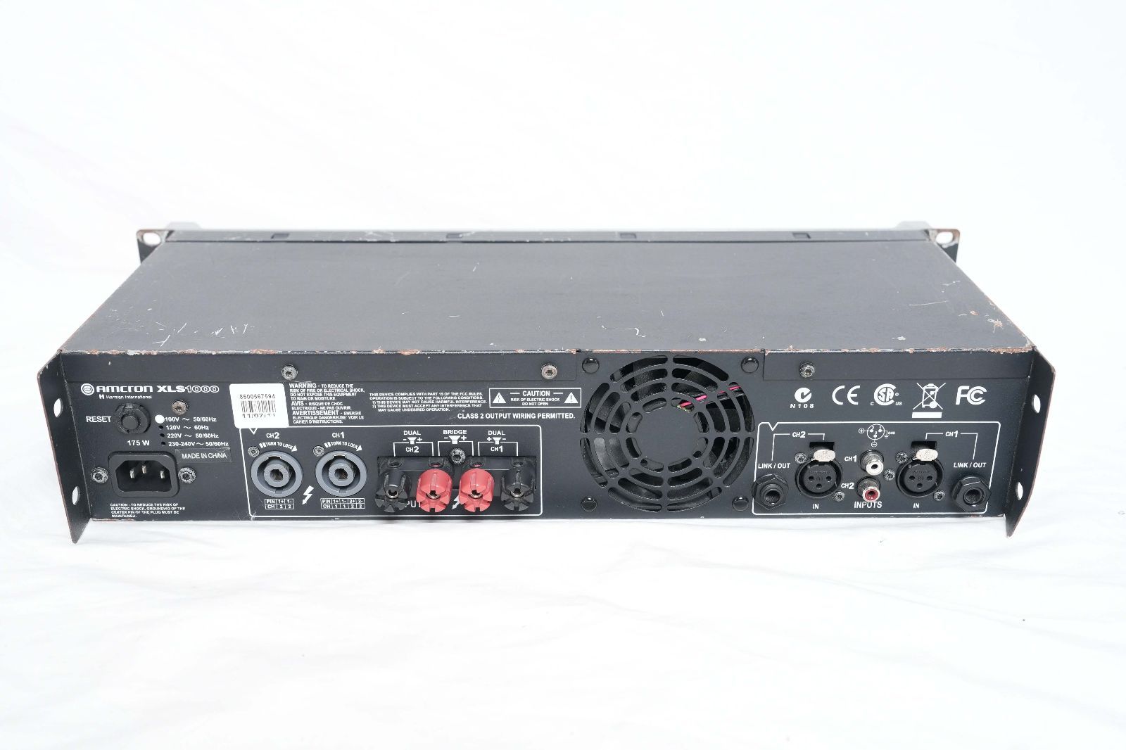 オーディオ機器 ☆Amcron☆XLS1000 PA用パワーアンプ アムクロン 最大