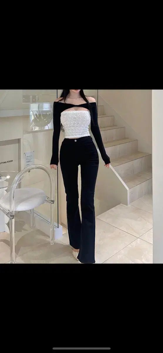 カインダミ 骨盤パット セミフ セミブーツカット ズボン xs