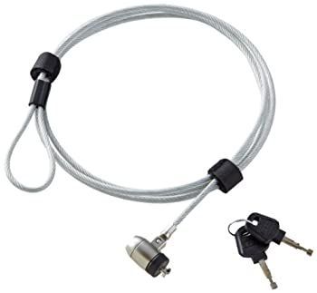 【中古】Digio2 セキュリティロック シルバー シリンダー錠タイプ (ワイヤー長2m、ワイヤーの太さφ4mm) SL-051