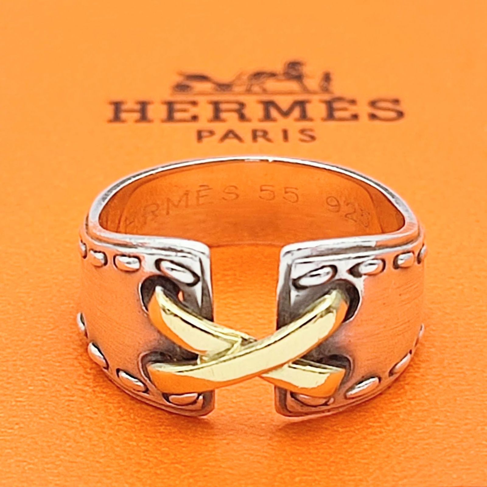 美品】HERMES エルメス メキシコリング 55 シルバー925×K18 JP14 US7.5 - メルカリ