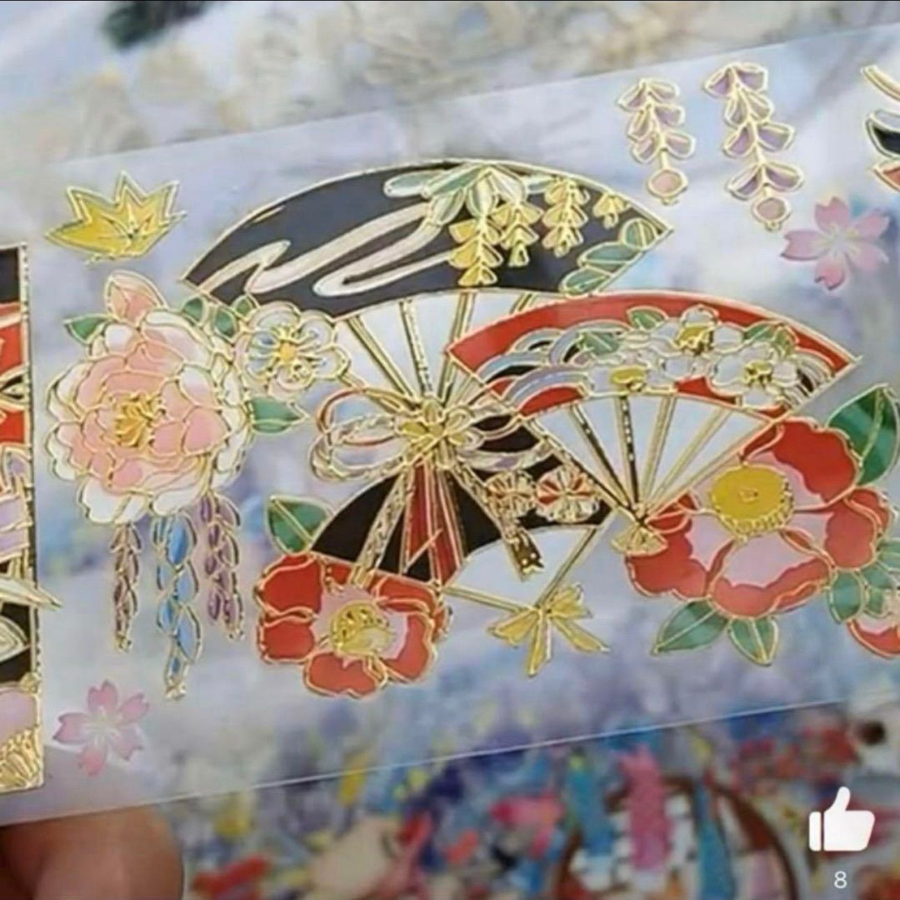 镭射金 7cm×10m 花锦绣 海外マスキングテープ WWW_SKLAD-KIRPICHA_RU