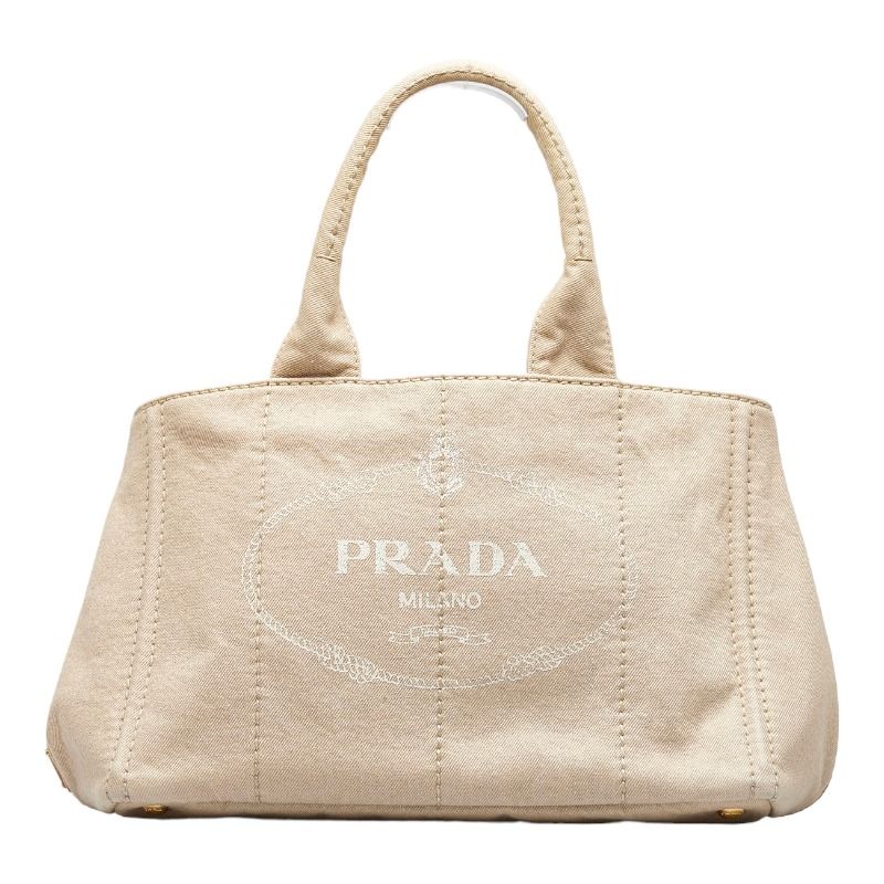 プラダ カナパ L ベージュ キャンバス レディース PRADA【1-0112008