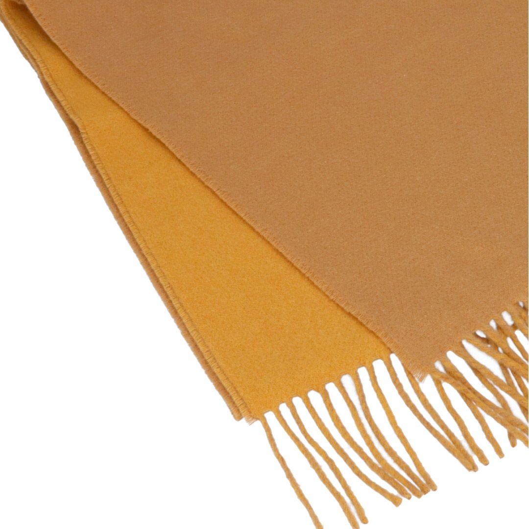 MAISON KITSUNÉ キャメル マフラー 国内発送】メゾンキツネ マフラー FOX HEAD PATCH WOOL SCARF