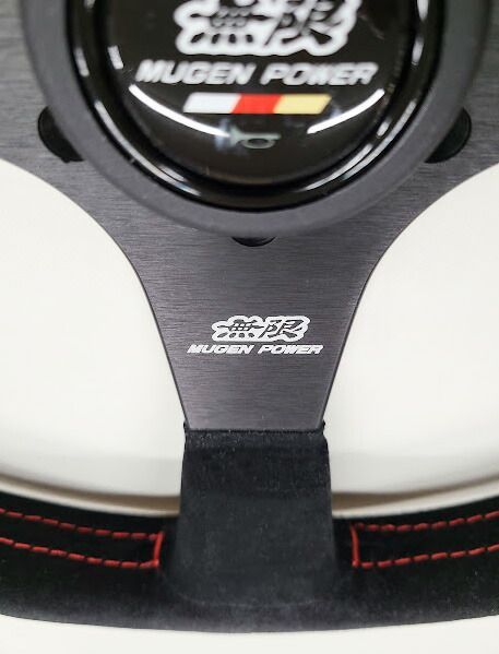 無限-MUGEN-]ステアリングホイールハンドル 35φ×3スポーク(スエード