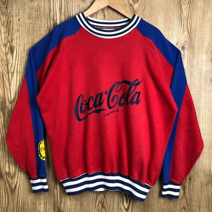ワッペン付 90s COCA-COLA コカ・コーラ スウェット スエット トレーナー サイズ 3 メンズ L位 企業 ロゴ 90年代 ヴィンテージ 古着 s24081803