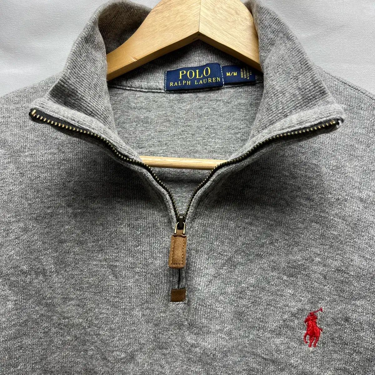 純正品/ M ポロ Ralph Lauren(ラルフローレン) グレー ニット