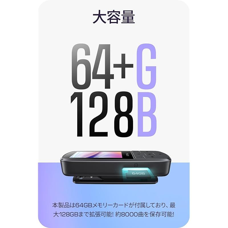 Surfola MP3プレーヤー Bluetooth5.1 音楽プレイヤー クリップ