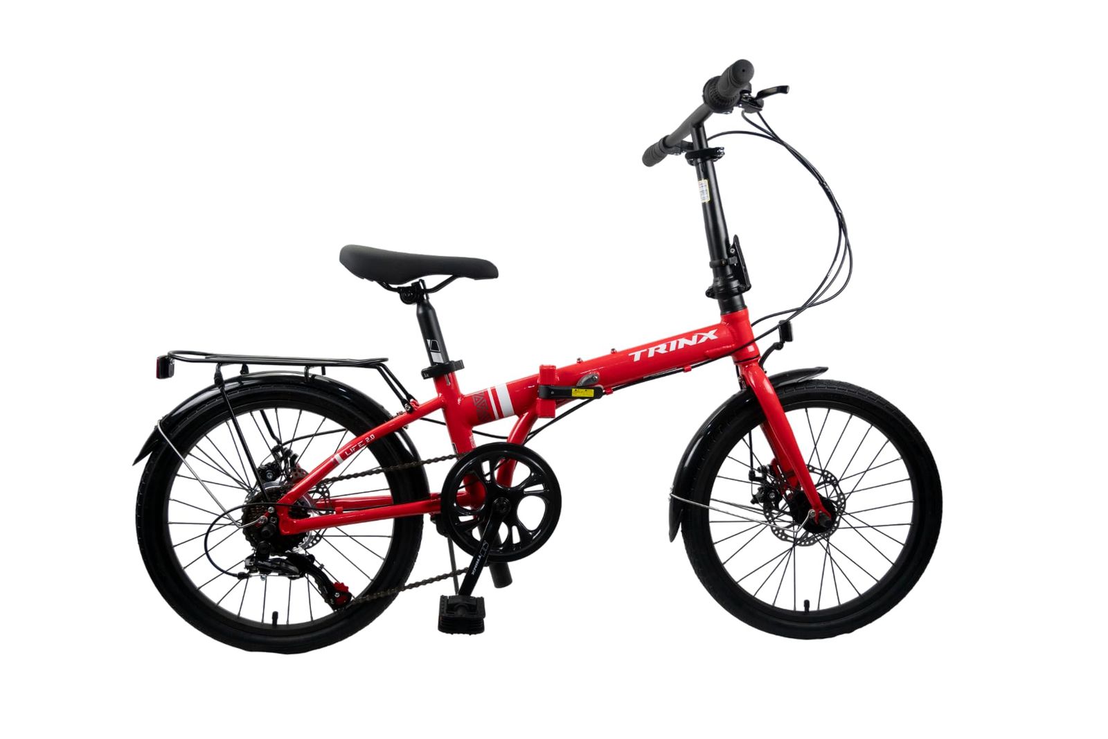 大 通学 通勤 LIFE2.0 小径車 本格 6速 Wディスクブレーキ 20インチ アルミフレーム 14kg 折りたたみ自転車 軽量 TRINX トリンクス