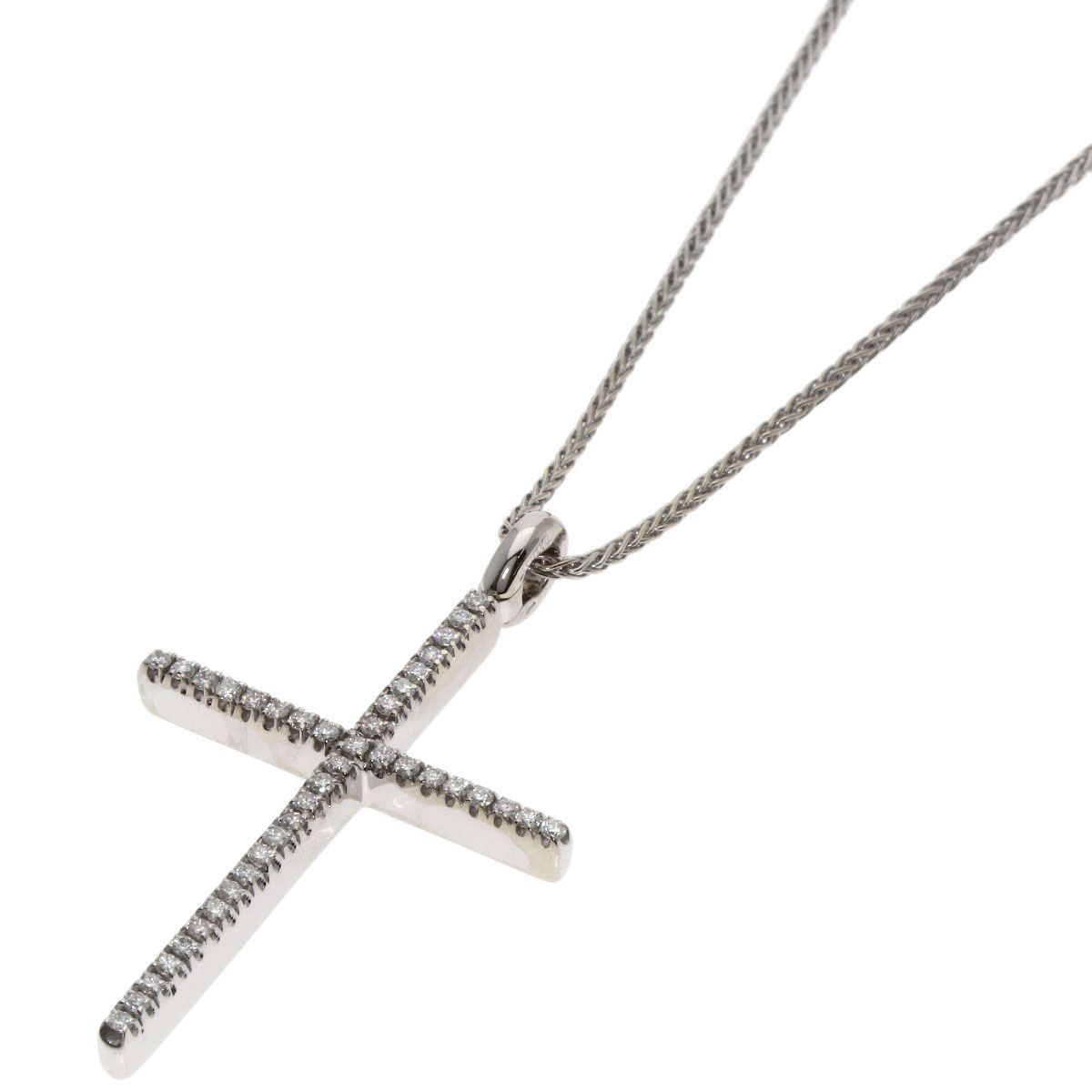 DAMIANI ダミアーニ クロスネックレス K18 ダイヤモンド Damiani/ダミアーニ】 ダブルクロス ダイヤモンド ネックレス