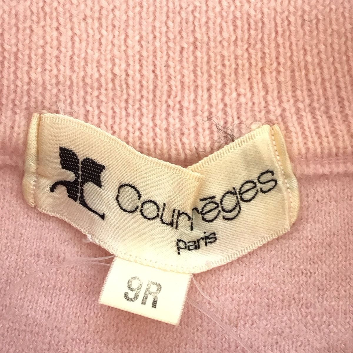 COURREGES クレージュ 長袖セーター サイズ9R レディース - ライトピンク ハイネック CAMPINGPARCCENTRAL_COM