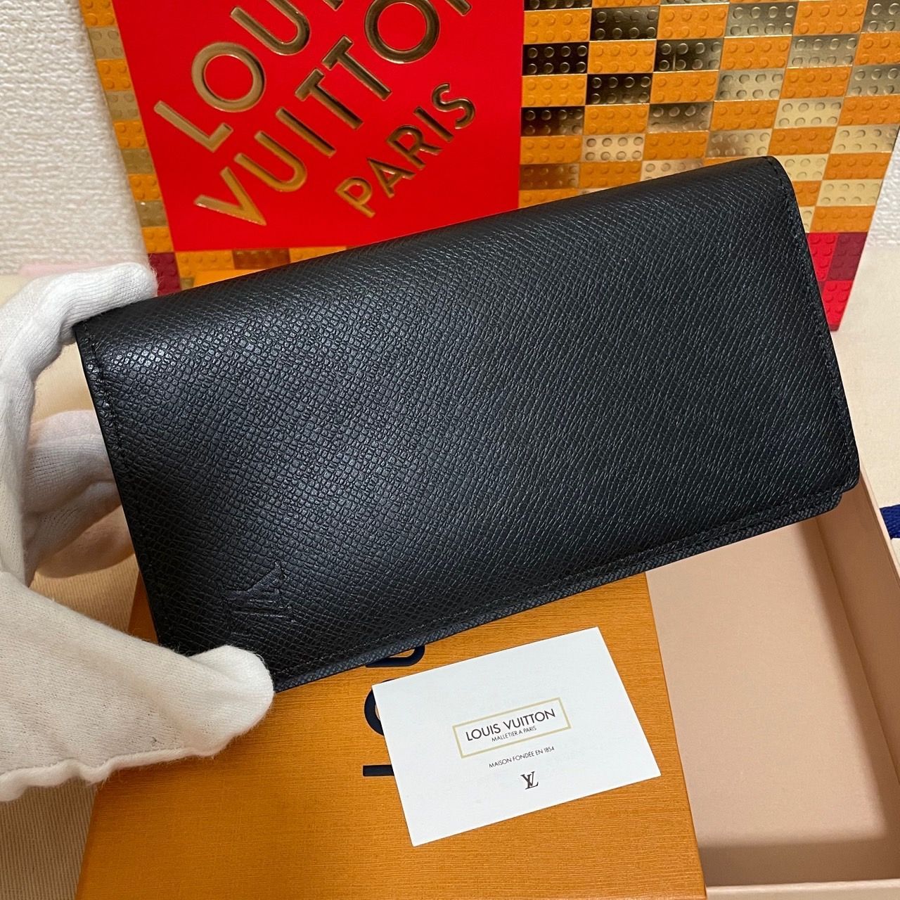 未使用 ルイヴィトン LOUIS VUITTON タイガ ポルトフォイユ ブラザ 二 