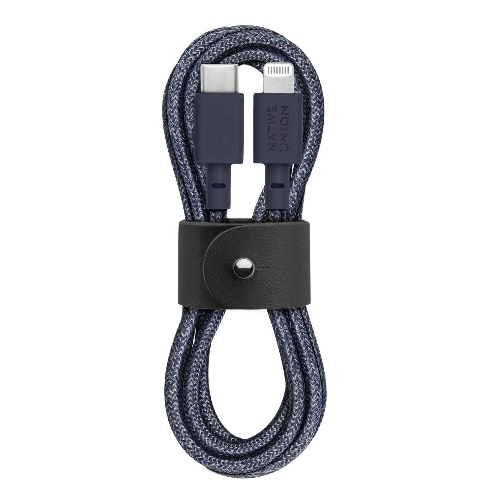 【人気商品】データ同期 ライトニング 急速充電ケーブル to USB-C [MFi認証] Cable BELT iPhone/iPad対応 [ネイティブユニオン] UNION (1.2m)(Indigo) NATIVE