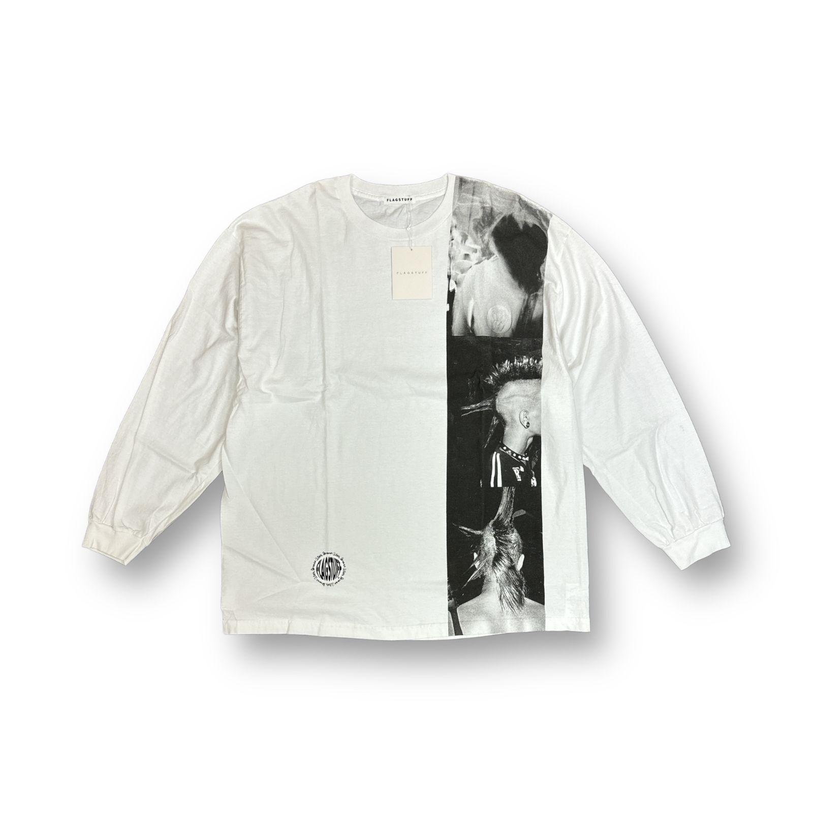 定価12100円 新品 FLAGSTUFF ORIGINAL PHOTO L/S TEE オリジナルフォトロンT カットソー フラグスタフ FS0777 ホワイト XL 59196A5