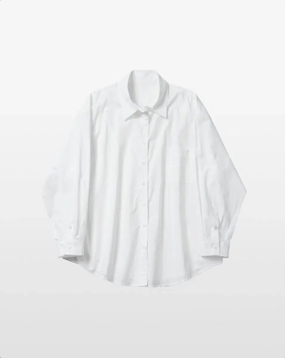 킴SEOUL ソウル ルーズフィット スリック シャツ 白