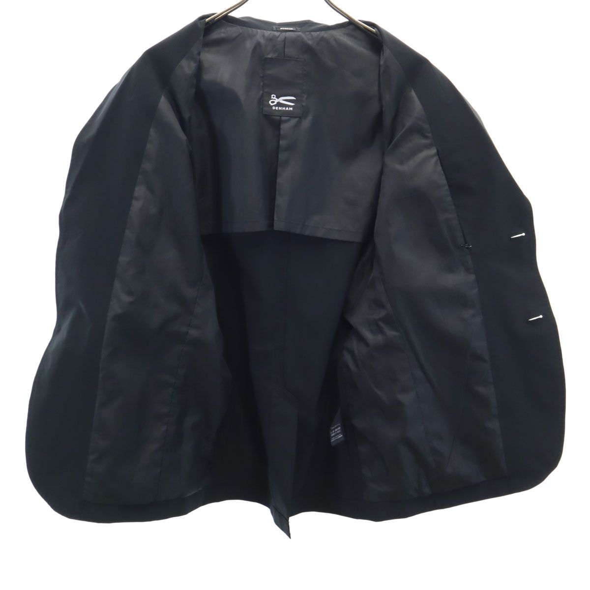 DENHAM デンハム 日本製 テーラードジャケット M ブラック メンズ 古着 