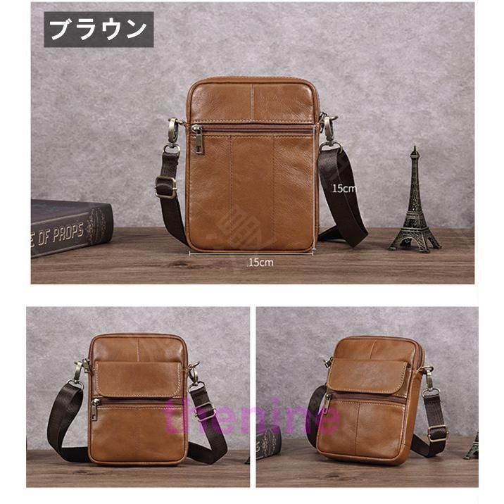 お見逃しなく！ メンズバッグ ショルダーバッグ 本革 レザーバッグ ワンショルダー 斜めがけ 肩掛け ipad収納 レザー 革 ポシェット 小物入れ 3色 华丽な