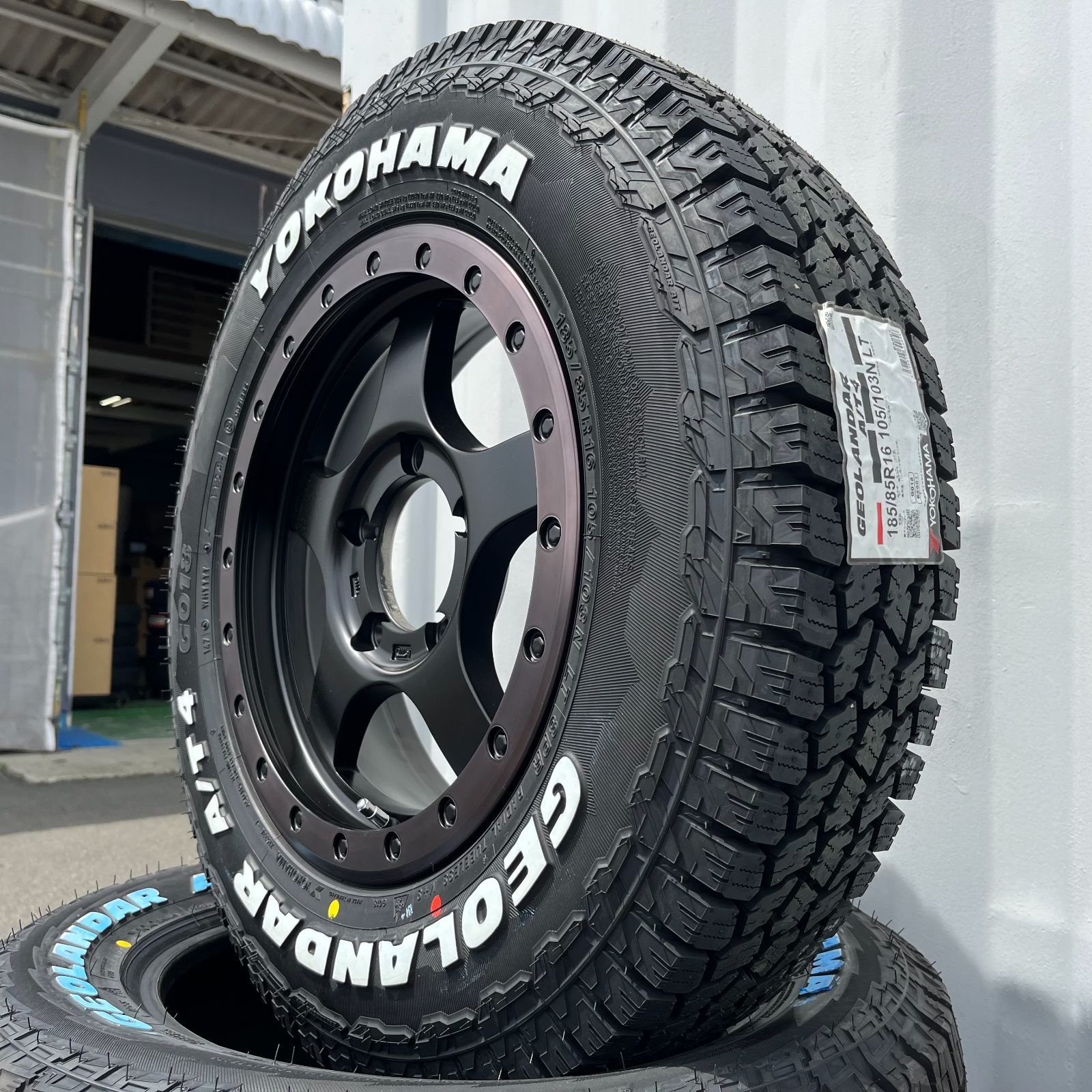 訳あり ジムニー JB64 JB23 タイヤホイール YOKOHAMA ヨコハマ ジオランダー AT4 G018 185/85R16 ホワイトレター  16インチ BDX05 ４本セット サマータイヤ 夏タイヤ - メルカリ