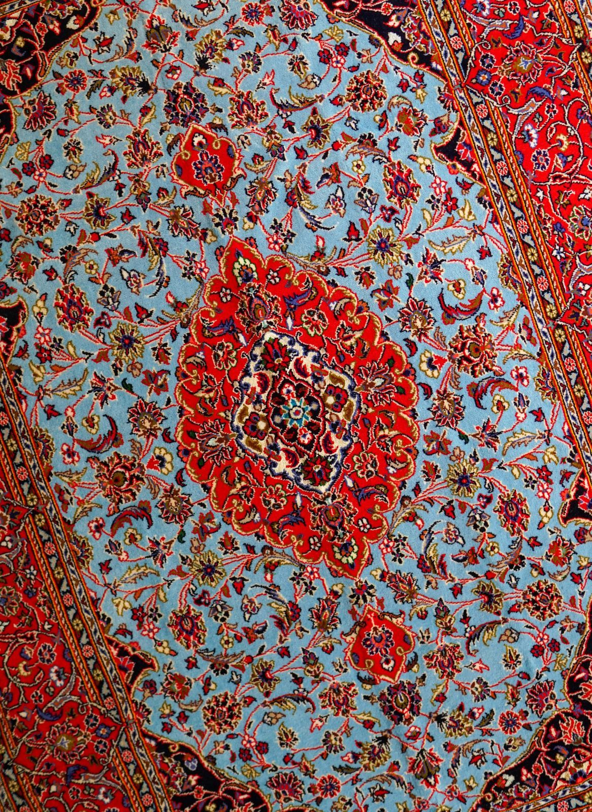 213cm x 147cm　ペルシャ絨毯 カシャーン産 213cm x 147cm ペルシャ絨毯 カシャーン産 - メルカリ